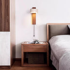 Kinkiet z Trawertynu i Drewna | Nowoczesne Oświetlenie Ścienne LED