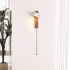 Kinkiet z Trawertynu i Drewna | Nowoczesne Oświetlenie Ścienne LED