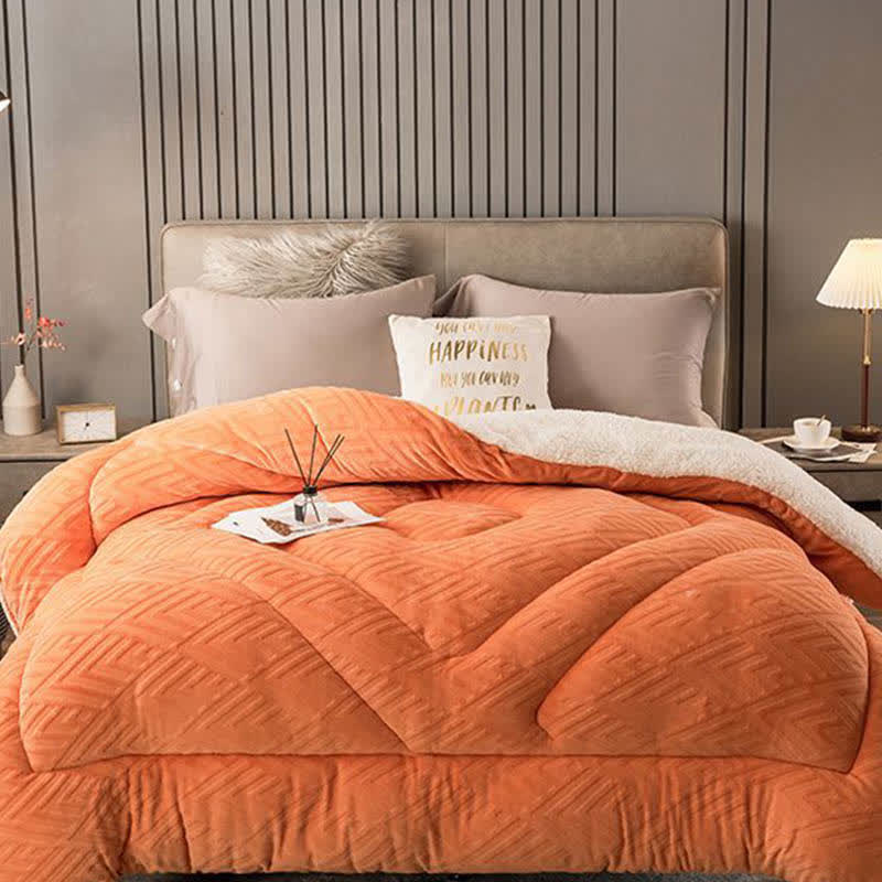 Gruby i ciężki koc zimowy z podszyciem sherpa – miękka i puszysta narzuta na zimę