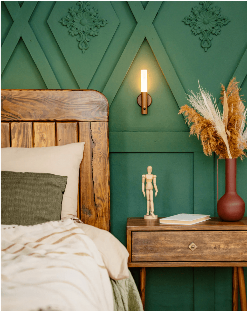 Bezprzewodowy Drewniany Kinkiet Ścienny – Styl i Funkcjonalność w Jednym