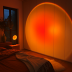 Lampa Stołowa Golden Glow – LED Zachód Słońca z 16 Kolorami i Pilotem