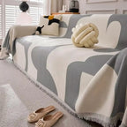 Luksusowa narzuta z miękkiego weluru chenille – elegancki pokrowiec na sofę