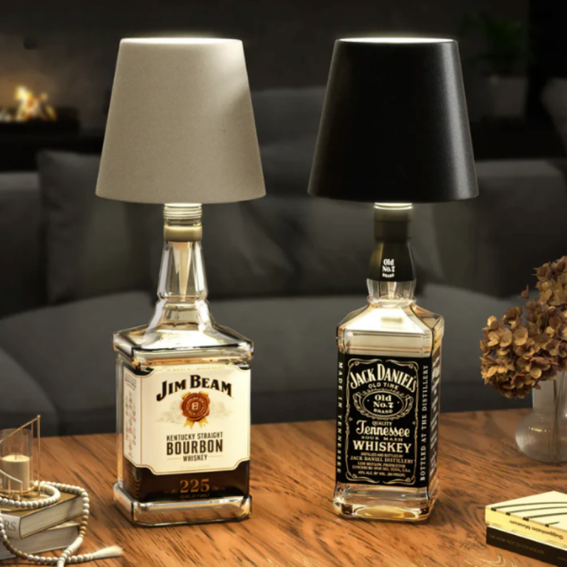 Bezprzewodowa lampka na butelkę LED | Lampka dekoracyjna z regulacją jasności