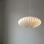 Jedwabna Lampa Wisząca Japandi – Elegancja i Spokój w Minimalistycznym Stylu