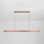 Nowoczesna Lampa Wisząca LED – Linearna, Metalowa, Czarna, Brązowa