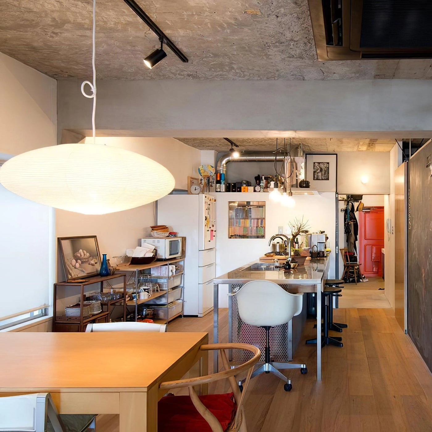 Papierowa Lampa Wisząca w Stylu Japońskim | Seria 21A