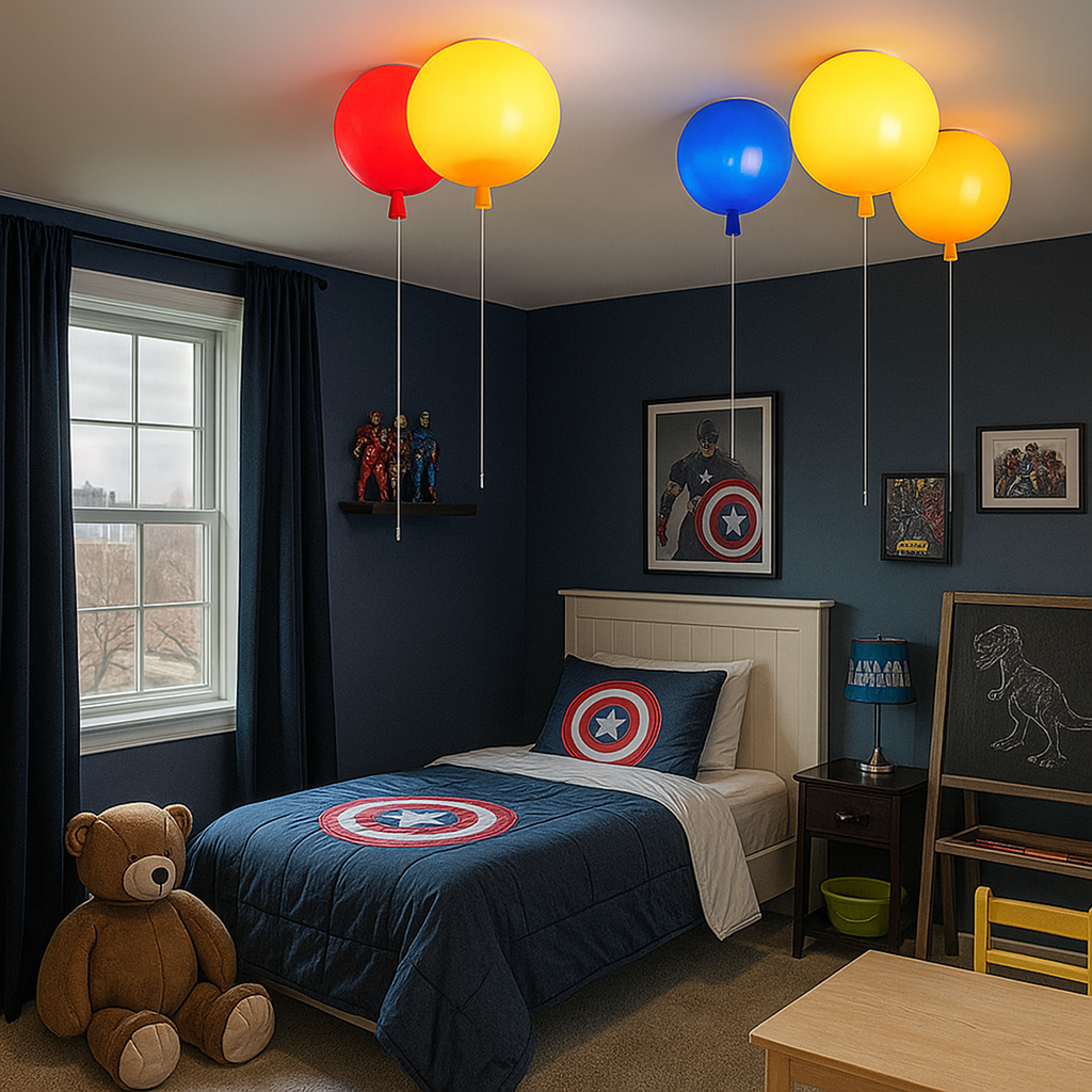 Lampa sufitowa w kształcie balonu do pokoju dziecięcego
