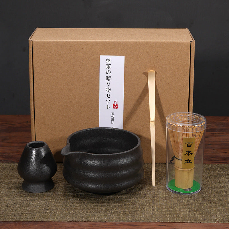 Zestaw do Matchy 4 Elementy - Tradycyjny Komplet do Parzenia Herbaty, Idealny na Prezent