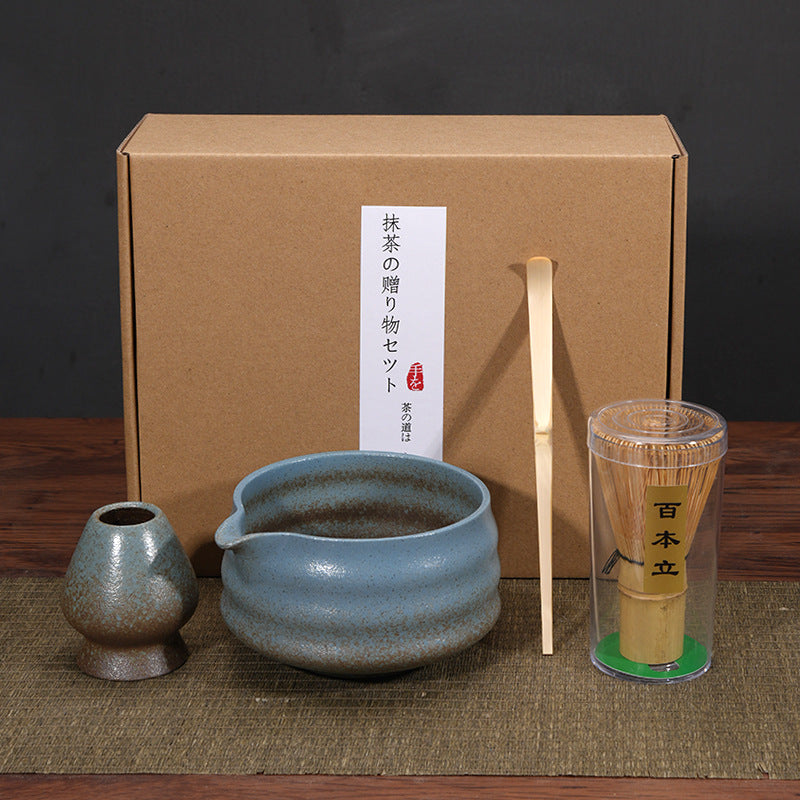 Zestaw do Matchy 4 Elementy - Tradycyjny Komplet do Parzenia Herbaty, Idealny na Prezent