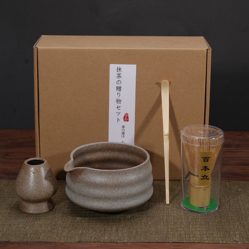 Zestaw do Matchy 4 Elementy - Tradycyjny Komplet do Parzenia Herbaty, Idealny na Prezent