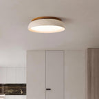 Lampa Sufitowa z Kamienia Travertynu | Naturalne Drewno i Minimalistyczna Forma