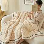 Miękki koc z pluszu flanelowego – ultra delikatny pled na łóżko i sofę