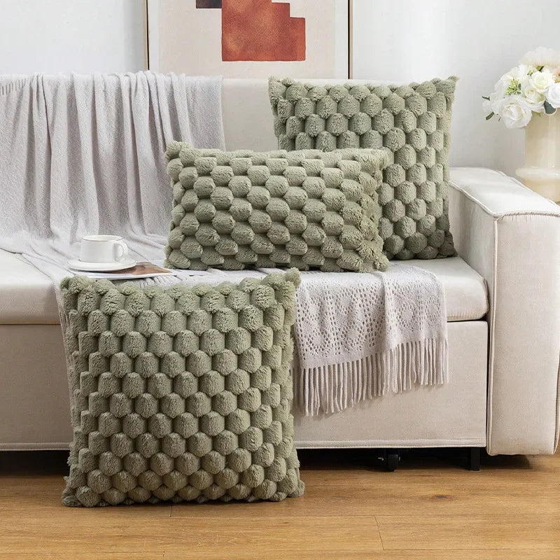 Poszewka na Poduszkę Marshmallow - Miękka Struktura Bouclé dla Przytulnych Wnętrz
