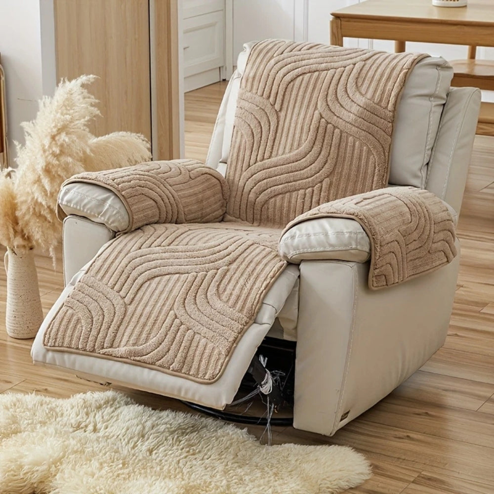 Pokrowiec na fotel rozkładany z mikrofibry – antypoślizgowy i pluszowy