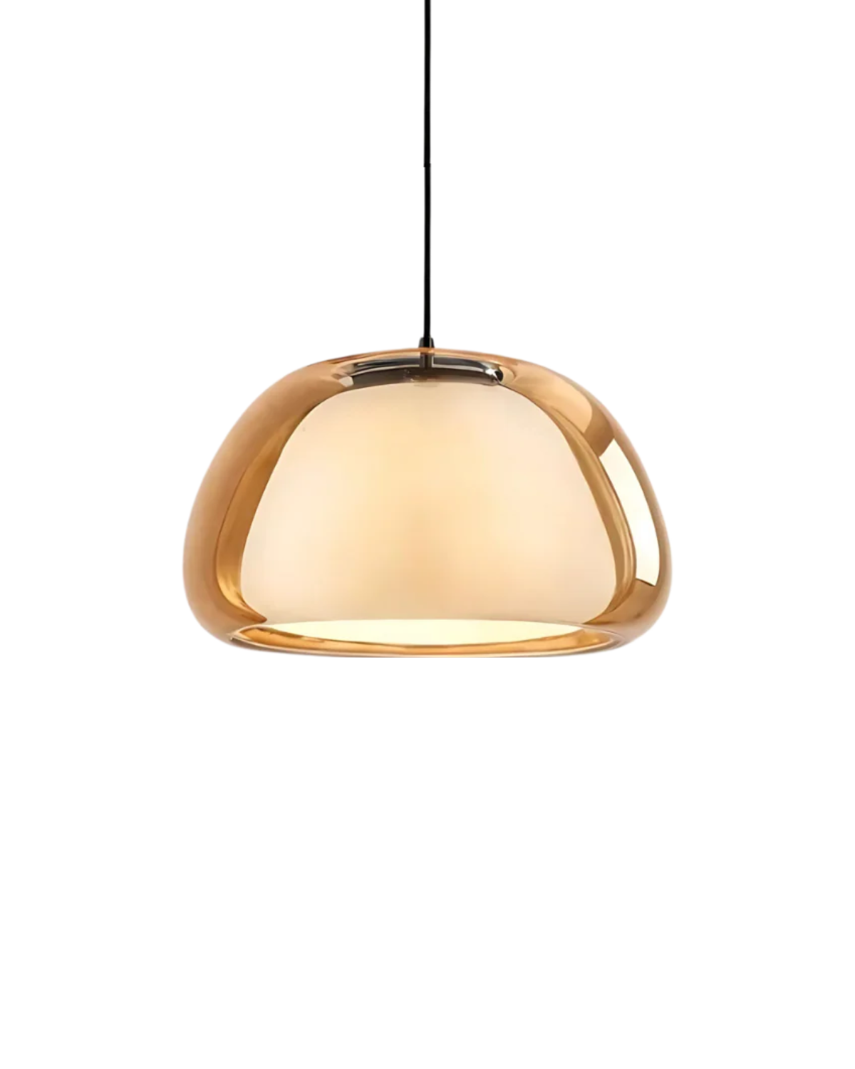 Nowoczesna Lampa Wisząca ze Szklaną Kopułą