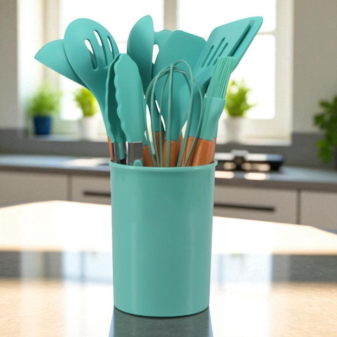 Silikonowy zestaw akcesoriów kuchennych do codziennego gotowania