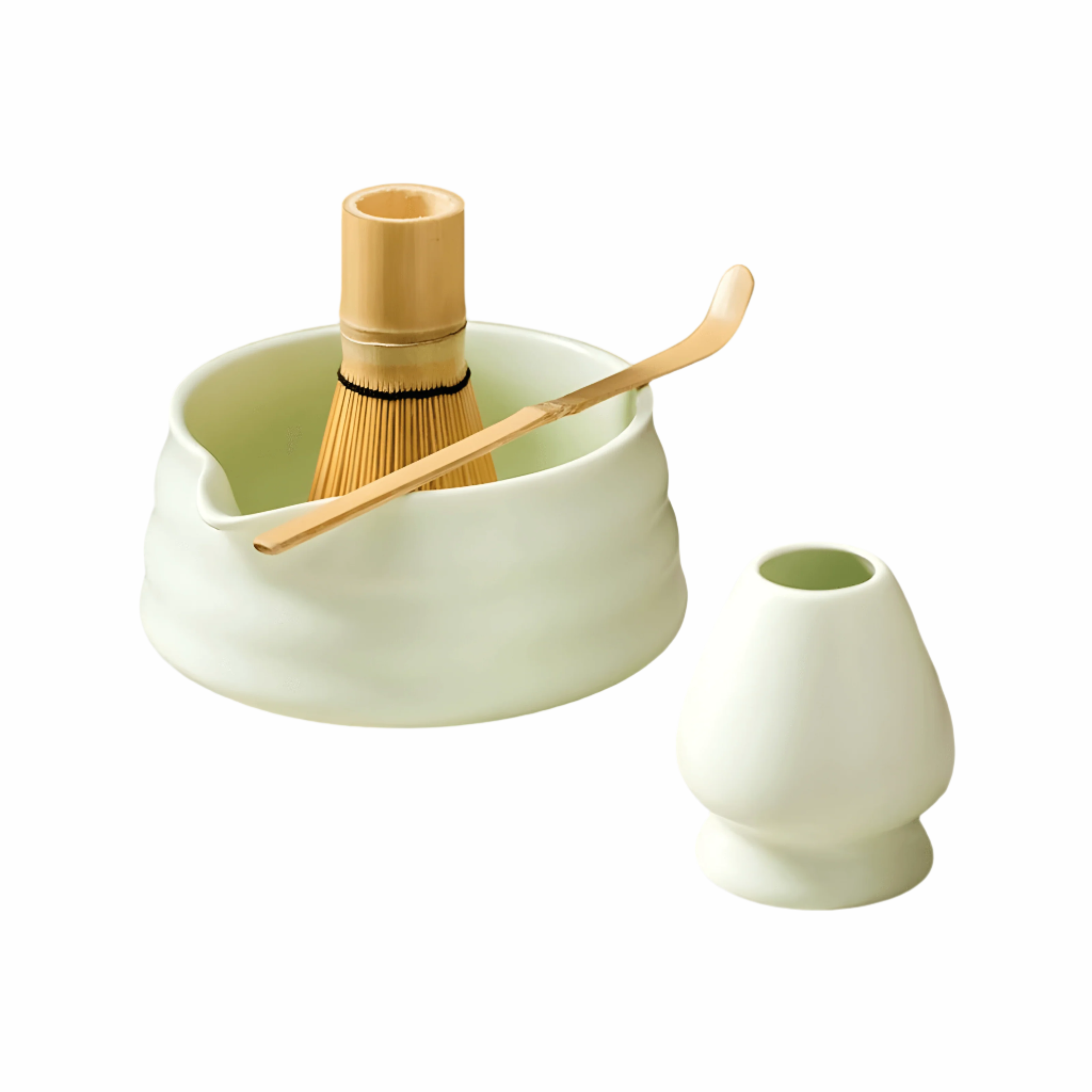 Ceramiczny Zestaw do Matchy - Tradycyjny Zestaw do Parzenia Herbaty z Czarką i Akcesoriami