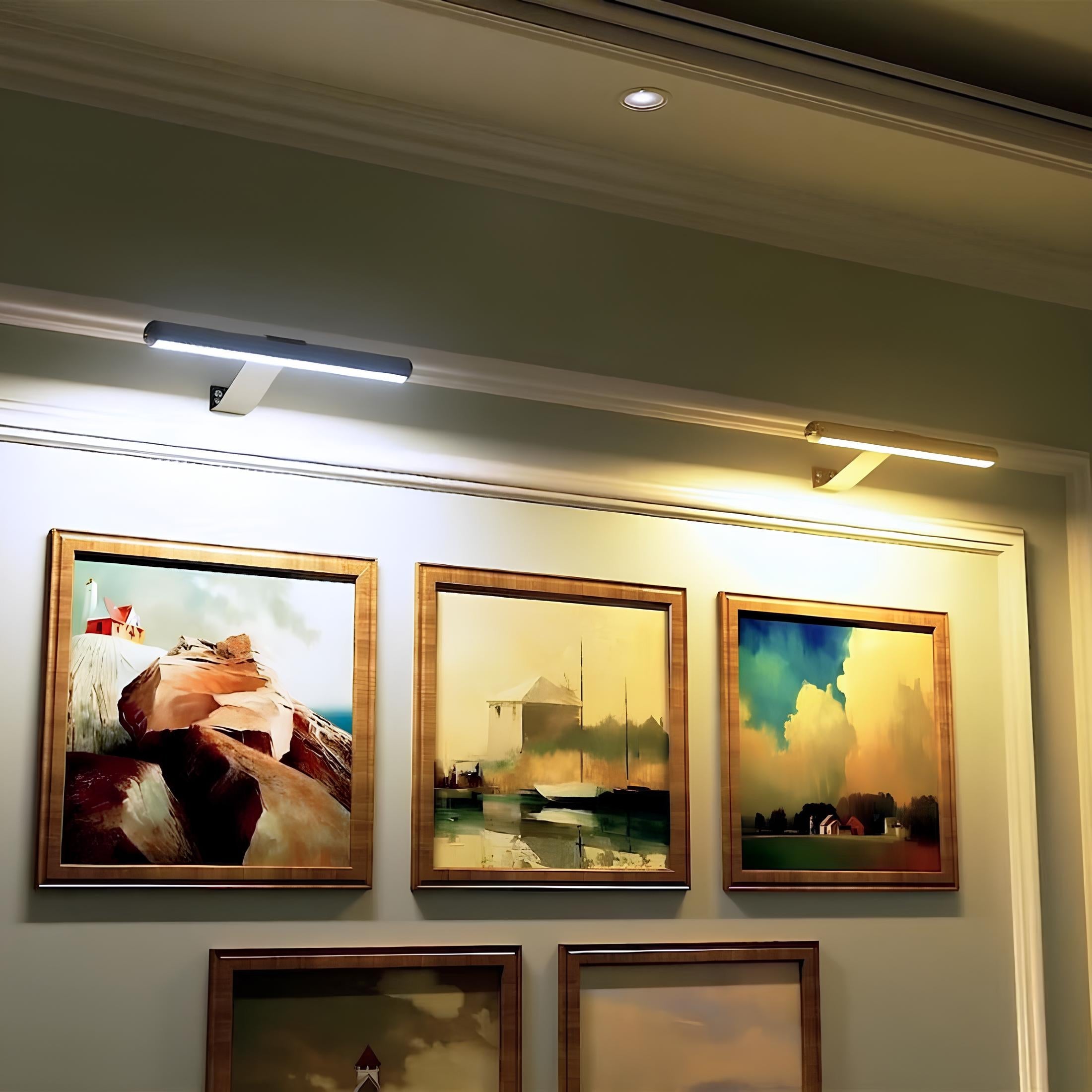 Bezprzewodowa lampka LED nad obraz – regulowane światło, 3 barwy, pilot i ładowanie USB-C