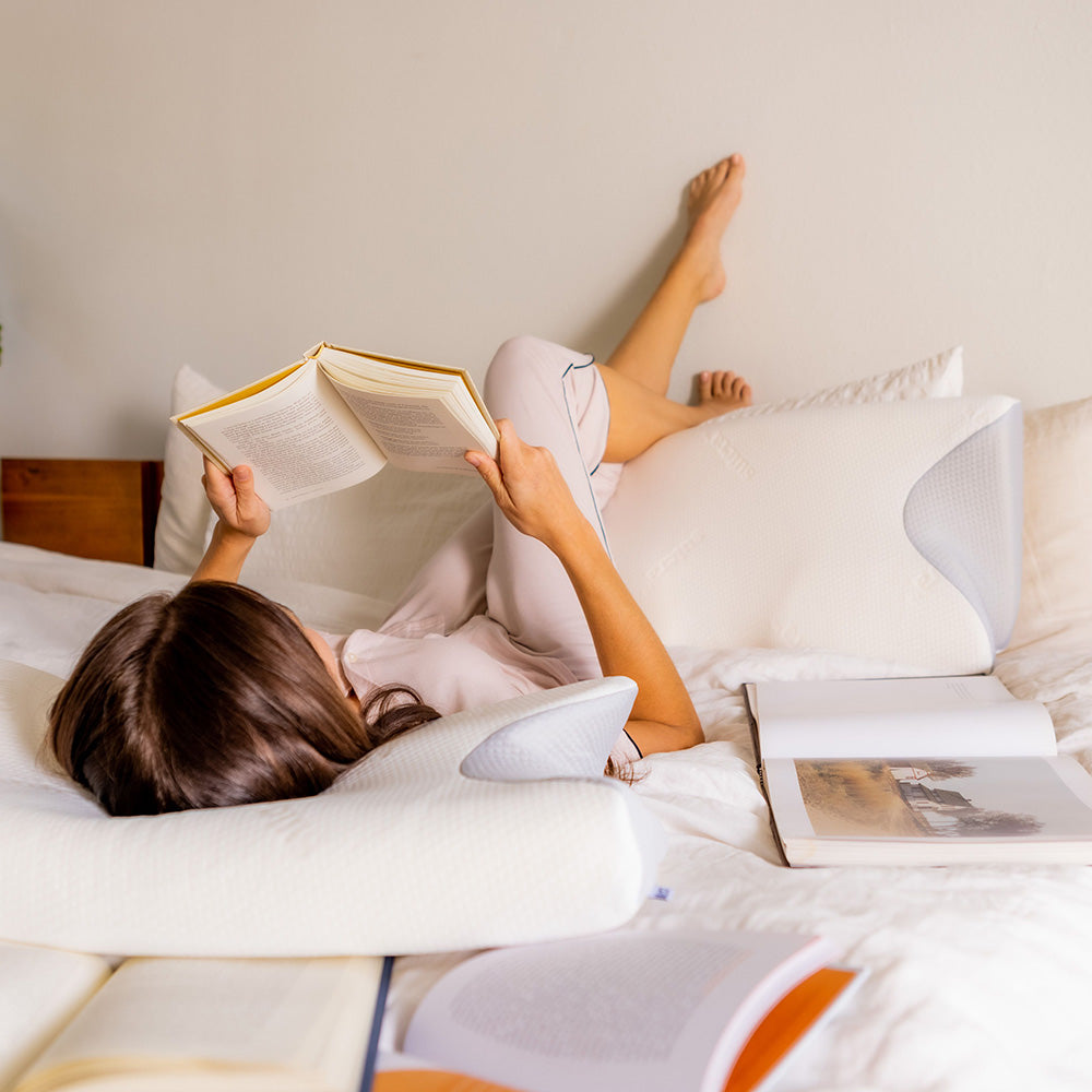 Ortopedyczna poduszka szyjna 2 w 1 z pianki memory