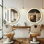 Okrągłe lustro łazienkowe LED z dotykowym sterowaniem - eleganckie podświetlenie do nowoczesnych wnętrz