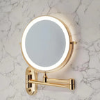 Ścienne lustro kosmetyczne LED z powiększeniem - profesjonalne oświetlenie do makijażu i pielęgnacji