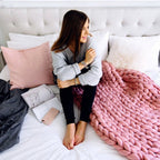 Miękki koc XXL z grubego splotu – ciepło i komfort na długie, przytulne wieczory